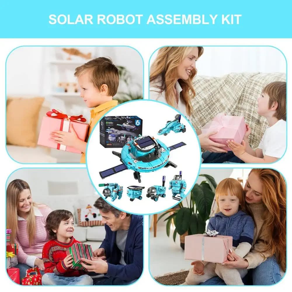 6-in-1 Solar Robot Kit: Educational STEM Toy for Kids